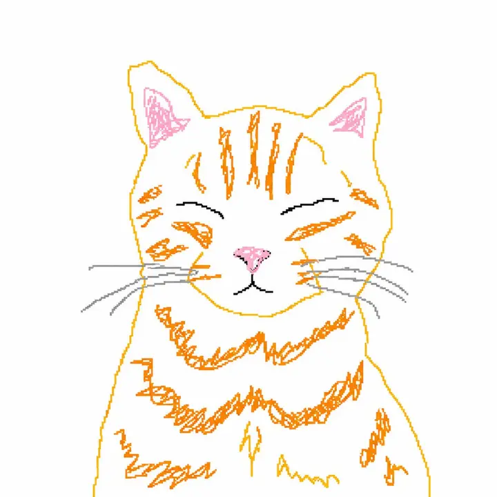 Bad MS Paint Cat Redraw, FIBO 2 example