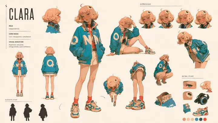 Cinematic Character Identity Board, FIBO 2 example