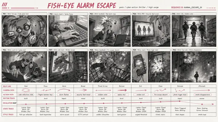 Cinematic Storyboard Project Card, FIBO 2 example