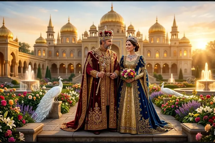 Colorful Royal Sunrise Palace Scene, FIBO 2 example