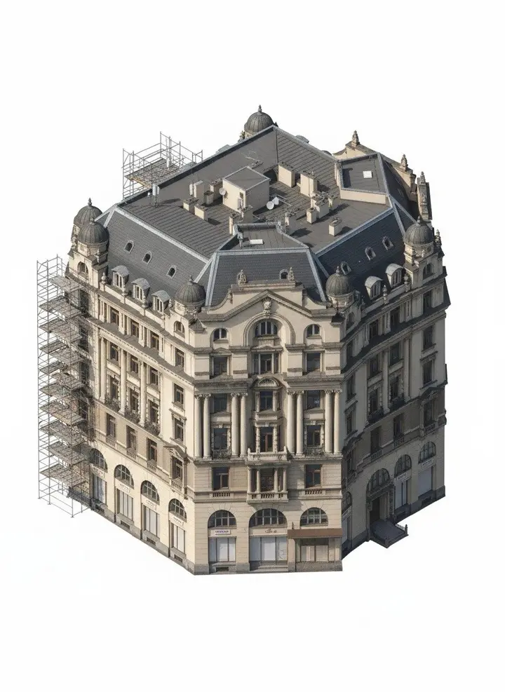 Extract 3D Buildings/Make Isometric Models, FIBO 2 example