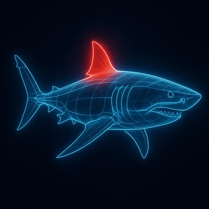 Glowing Lines Anatomy Diagram