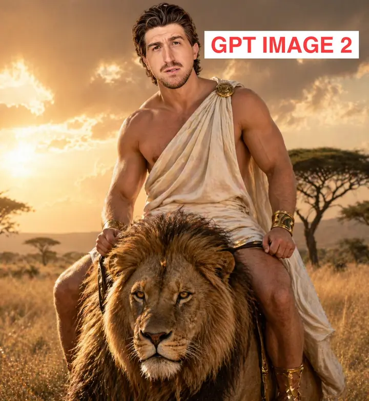 Greek God Riding a Lion, FIBO 2 example