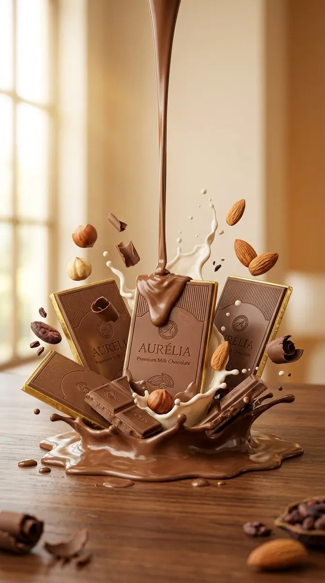 Luxury Dark Chocolate Commercial Photography, FIBO 2 example
