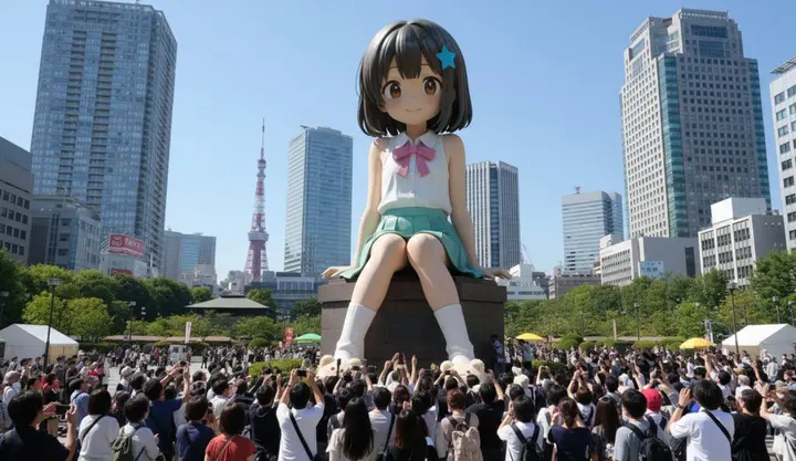 Place Anime Statue in Real Life, FIBO 2 example