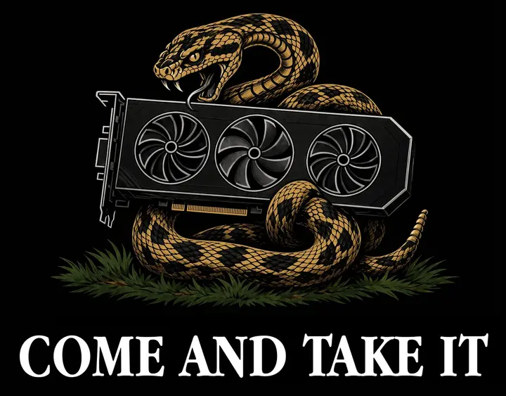 Rattlesnake GPU Come and Take It Graphic, FIBO 2 example