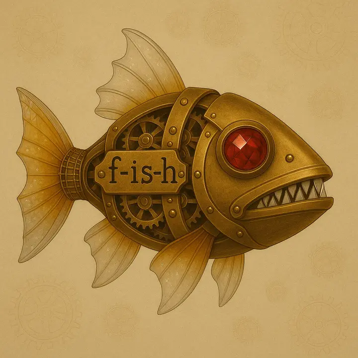 Steampunk Mechanical Fish, FIBO 2 example